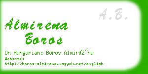 almirena boros business card